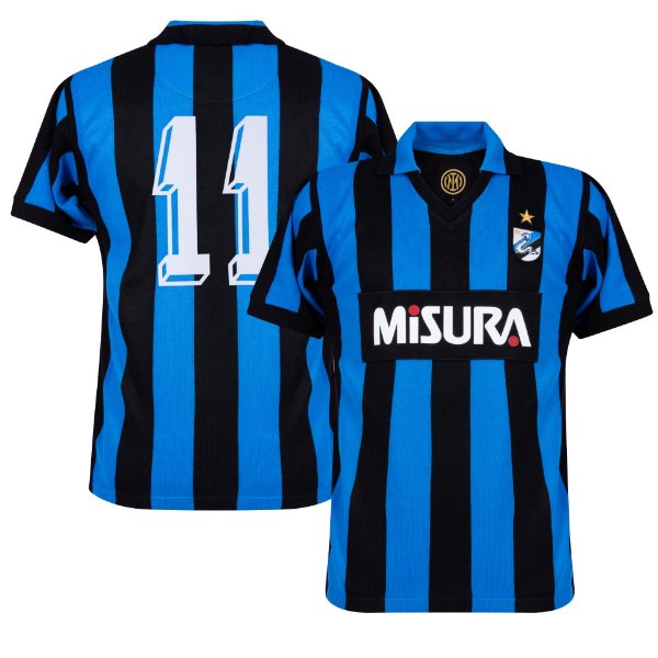 Internazionale Retro Football Shirt 1986 + 11 (Rummenigge)