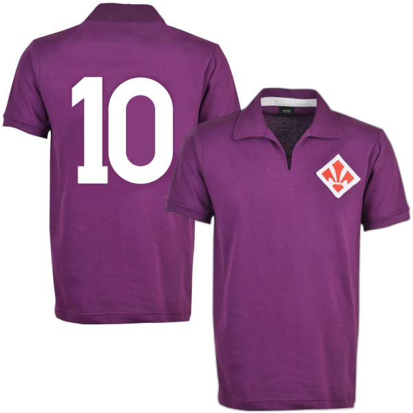 Bild von Fiorentina Retro Fußball Trikot Jahre 1970 + Nummer 10 (Antognoni)