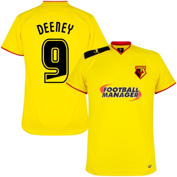 12-13 Watford Home Retro Shirt + Deeney 9