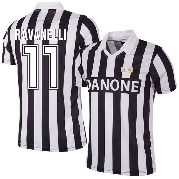 Juventus FC Coppa UEFA Retro Shirt 1992-1993 + Ravanelli 11