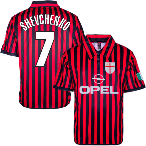 AC Milan Centenary Retro Football Shirt 2000 + Shevchenko 7